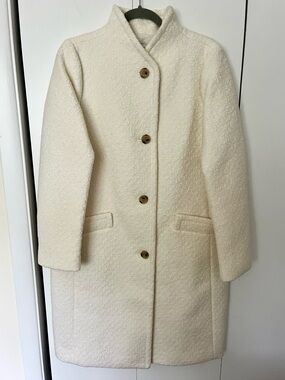 J.Crew Factory Textured Wool-Blend Coat Size 12 NWT